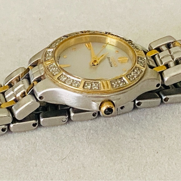 Citizen Eco-Drive Real Diamond Mother of Pearl Stainless Steel Wristwatch 6 1/4” - Picture 7 of 15